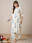 Rayon Printed Kurti Pant Set