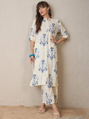 Rayon Printed Kurti Pant Set