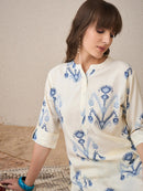Rayon Printed Kurti Pant Set